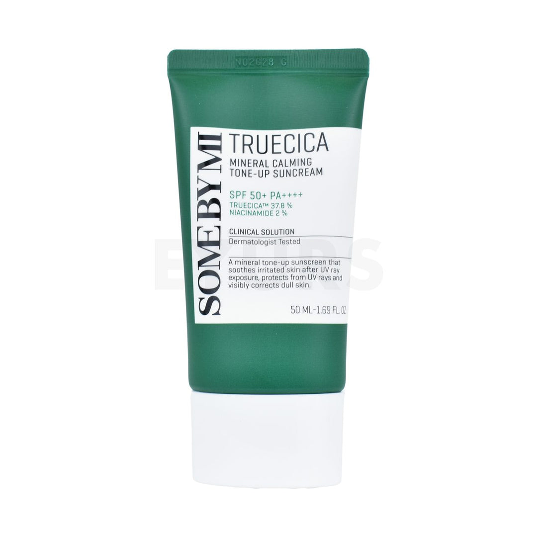 some by mi truecica mineral calming tone up suncream spf50 front side of product