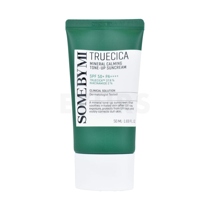 some by mi truecica mineral calming tone up suncream spf50 front side of product