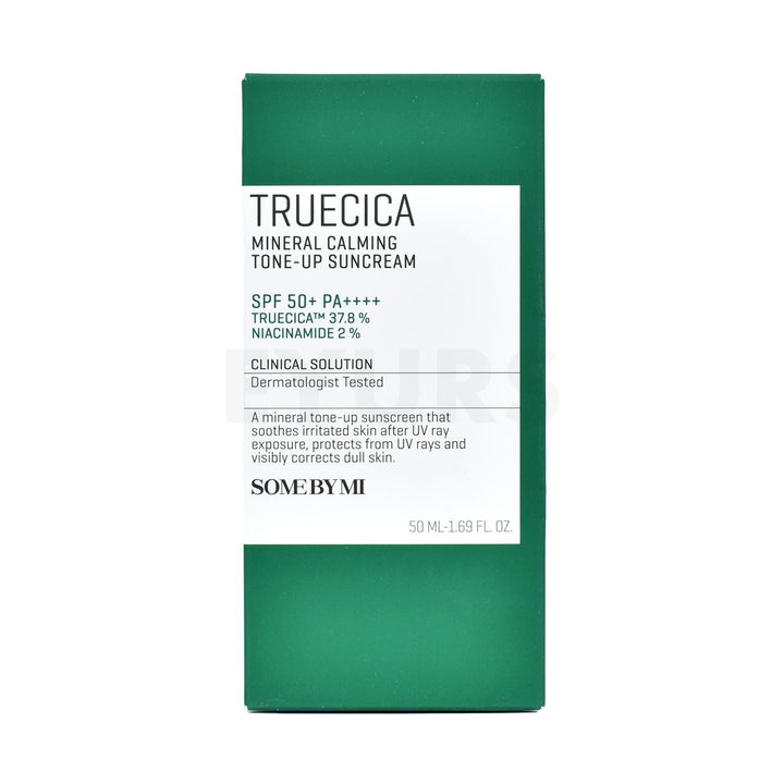some by mi truecica mineral calming tone up suncream spf50 front side packaging box